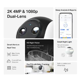 IP kamera TP-Link Tapo C840 Smart Baby bílá

 obrázek produktu 3 z 14