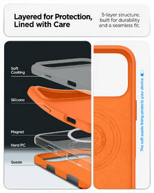 Kryt na mobil Spigen Silicone Fit MagSafe na Apple iPhone 17 Pro Max oranžový

 obrázek produktu 15 z 15