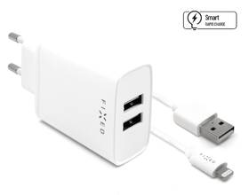 Nabíječka do sítě FIXED 2xUSB, 15W Smart Rapid Charge + Lightning MFi kabel 1m bílá

 obrázek produktu 1 z 2