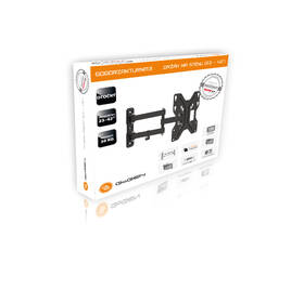 Držák TV GoGEN M polohovatelný, pro úhlopříčky 23" až 42", nosnost 30 kg černá barva
