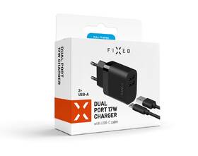 Nabíječka do sítě FIXED 17W Smart Rapid Charge, 2x USB + USB-C kabel 1m černá

 obrázek produktu 7 z 7