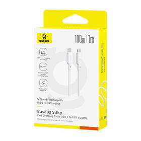 Kabel Baseus Silky USB-C/USB-C, 100W, 1m bílý

 obrázek produktu 6 z 7