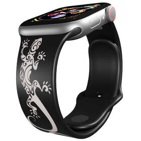 Řemínek Mi-Band na Apple Watch 42/44/45/49 mm - motiv Ještěrky, černý 

 obrázek produktu 2 z 3