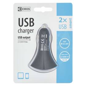 Adaptér do auta EMOS 2x USB, 2,1A (10,5W) max. černý

 obrázek produktu 5 z 5