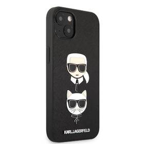 Kryt na mobil Karl Lagerfeld Saffiano Karl and Choupette Heads na Apple iPhone 13 černé

 obrázek produktu 2 z 5