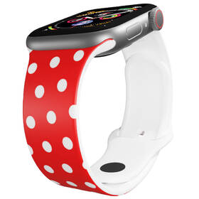 Řemínek Mi-Band na Apple Watch 42/44/45/49 mm - motiv Puntikatý, bílý 

 obrázek produktu 2 z 3