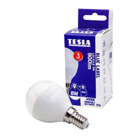 Žárovka LED Tesla Lightning miniglobe klasik E14, 8W, denní bílá 

 obrázek produktu 2 z 2