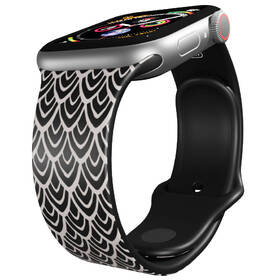 Řemínek Mi-Band na Apple Watch 42/44/45/49 mm - motiv Rybí šupiny, černý 

 obrázek produktu 2 z 3