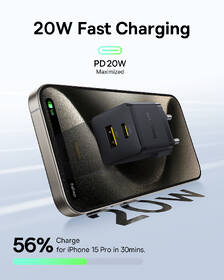 Nabíječka do sítě Baseus Palm 20W 1xUSB-A 1xUSB-C PD QC 3.0 černá

 obrázek produktu 7 z 13