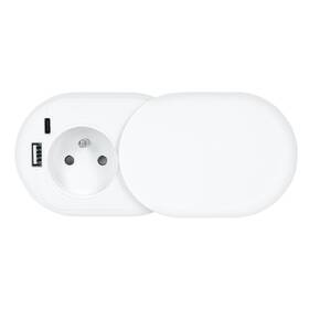 Kabel prodlužovací Solight 1x zásuvka, USB A+C 20W, posuvné víčko, 2 m bílý

 obrázek produktu 2 z 6