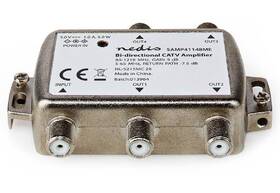 Zesilovač Nedis CATV, Max. zesílení 12 dB, 85-1218 MHz, 4 výstupy, zpětný kanál - 7,5 dB, 5-65 MHz, konektor F 

 obrázek produktu 1 z 4