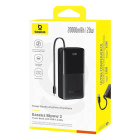 Powerbanka Baseus Bipow 2 20000mAh 20W s kabelem USB-C černá

 obrázek produktu 15 z 16