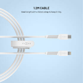 Kabel FIXED Liquid silicone USB-C/Lightning, PD, 60W, 1,2m bílý

 obrázek produktu 4 z 5