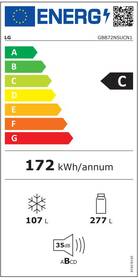 Chladnička s mrazničkou LG GBB72NSUCN1 
