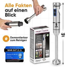 Ponorný mixér Profi Cook SM 1317 nerez

 obrázek produktu 9 z 9