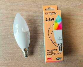 Chytrá žárovka Xtend Home 4,8 W, E14, 450 lm, stmívatelná, RGB 

 obrázek produktu 3 z 3