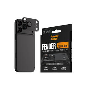 Tvrzené sklo PanzerGlass FENDER na Apple iPhone 18 Pro Max, ochranný hliníkový prvek fotoaparátu šedé

 obrázek produktu 2 z 6