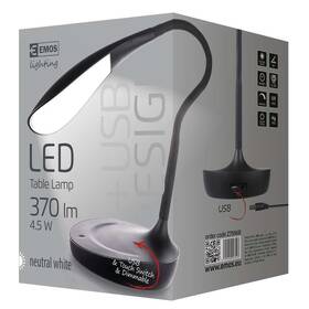 Stolní LED lampička EMOS DEL-1321 stmívatelná, 4,5W černá

 obrázek produktu 2 z 4