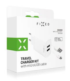 Nabíječka do sítě FIXED 2x USB, 15W Smart Rapid Charge + Micro USB kabel 1m bílá

 obrázek produktu 2 z 2