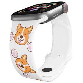 Řemínek Mi-Band na Apple Watch 42/44/45/49 mm - motiv Pes, bílý 

 obrázek produktu 2 z 3