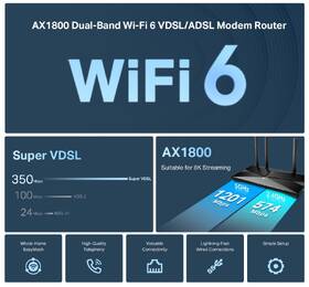 Modem TP-Link Archer VX1800V, AX1800 Wi-Fi 6 VDSL černý

 obrázek produktu 3 z 4
