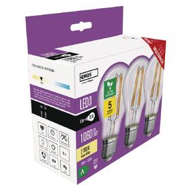 Žárovka LED EMOS Filament klasik, 5W, 1060lm, E27, teplá bílá (3 ks) 

 obrázek produktu 6 z 13