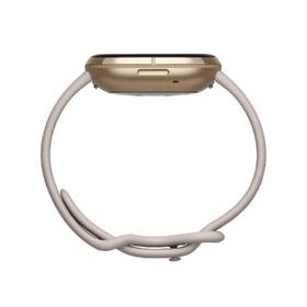 Chytré hodinky Fitbit Sense - Lunar White/Soft Gold Stainless Steel 

 obrázek produktu 3 z 4