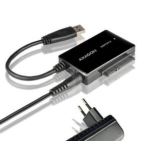 Adaptér Axagon USB3.0 - SATA 6G HDD FASTport3 vč. Napáječe černá barva
