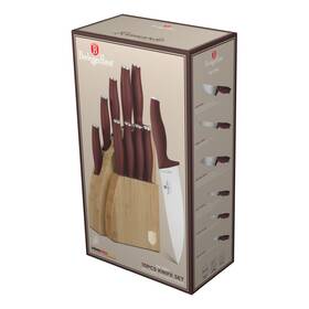 Sada kuchyňských nožů Berlinger Haus BH-2980 BAMBOO (10 ks) hnědá/bordó

 obrázek produktu 7 z 7