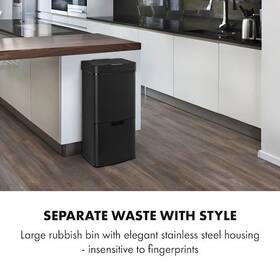 Odpadkový koš Klarstein Royal Trash Matte Black, 72 l černý

 obrázek produktu 10 z 10
