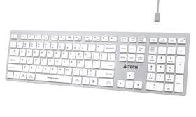 Klávesnice A4Tech FBX50C, CZ/SK layout bílá barva
