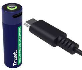 Baterie nabíjecí Trust AA, USB-C, 4ks 

 obrázek produktu 3 z 6