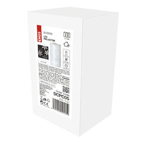 Dekorativní LED projektor EMOS vločky, 3x AAA, vnitřní, studená bílá 

 obrázek produktu 6 z 6