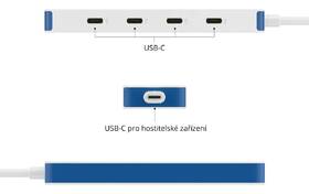 USB Hub HyperDrive Flex 4 Port USB-C bílý/modrý

 obrázek produktu 5 z 6