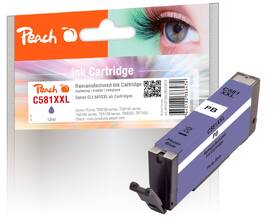 Inkoustová náplň Peach Canon CLI-581XXL, 12 ml - foto modrá 

 obrázek produktu 1 z 1