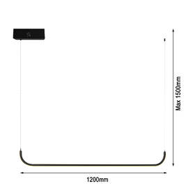 Závěsné svítidlo IMMAX NEO LITE PATTINI SMART, 120cm, 26W, BEACON, Wi-Fi, Tuya černé

 obrázek produktu 3 z 11
