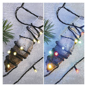 Vánoční osvětlení EMOS 100 LED řetěz 2v1, 10 m, venkovní i vnitřní, teplá bílá/multicolor, programy 

 obrázek produktu 4 z 7