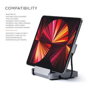 USB Hub Satechi Aluminium Stand & Hub pro iPad Pro (USB-C PD 60W, HDMI ,USB-A, SDcard, 3.5mm) - Space Grey 

 obrázek produktu 4 z 5