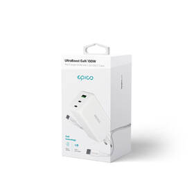 Nabíječka do sítě Epico UltraBoost GaN 100W 2xUSB-C/1xUSB-A + USB-C kabel 1,2m bílá

 obrázek produktu 5 z 5