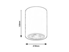Stropní svítidlo Rabalux Kobald 2055 černá barva
