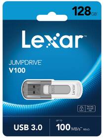 USB Flash Lexar JumpDrive V100 USB 3.0, 128GB šedá barva
