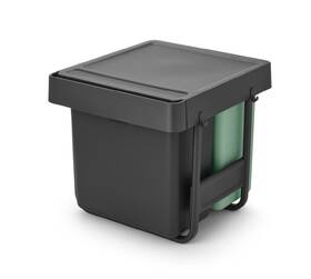 Odpadkový koš na tříděný odpad Brabantia Sort&Go, dark grey 

 obrázek produktu 3 z 15