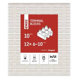 Svorkovnice EMOS ŠROUB. 12 PRV. 6–10MM2 57A/450V 10KS bílá

 obrázek produktu 4 z 5