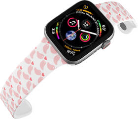 Řemínek Mi-Band na Apple Watch 42/44/45/49 mm - motiv Ptáčci se srdíčkem, bílý 

 obrázek produktu 3 z 3