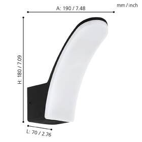 Nástěnné svítidlo Eglo Fiumicino černé/bílé

 obrázek produktu 1 z 2
