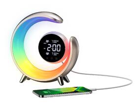 Stolní LED lampička IMMAX PEACOCK s hodinami, RGB světlo, 20W, 400lm zlatá

 obrázek produktu 4 z 9
