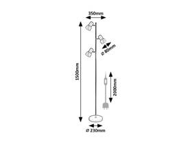 Stojací lampa Rabalux HATICE 74279, 15W, E14 černá

 obrázek produktu 3 z 4
