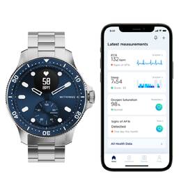 Chytré hodinky Withings Scanwatch Horizon - Special Edition 43mm modré

 obrázek produktu 5 z 9