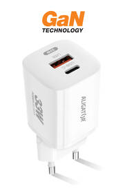 Nabíječka do sítě Aligator Power Delivery 33W, USB-C + USB-A bílá

 obrázek produktu 1 z 4