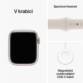 Chytré hodinky Apple GPS 41mm pouzdro z hvezdně bílého hliníku - hvězdně bílý sportovní řemínek - S/M 

 obrázek produktu 9 z 9